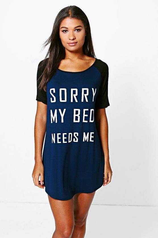 Layla SORRY Slogan Raglan Night Tee